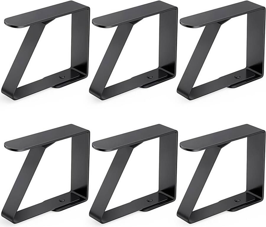 Tafelkleden Klemmen RVS Tafelkleed Klemmen Zwarte Tafelkleed Klemmen voor Buiten Tafelkleed Klemmen voor Feesten Bruiloften en Picknicks (5 x 4cm)(6)