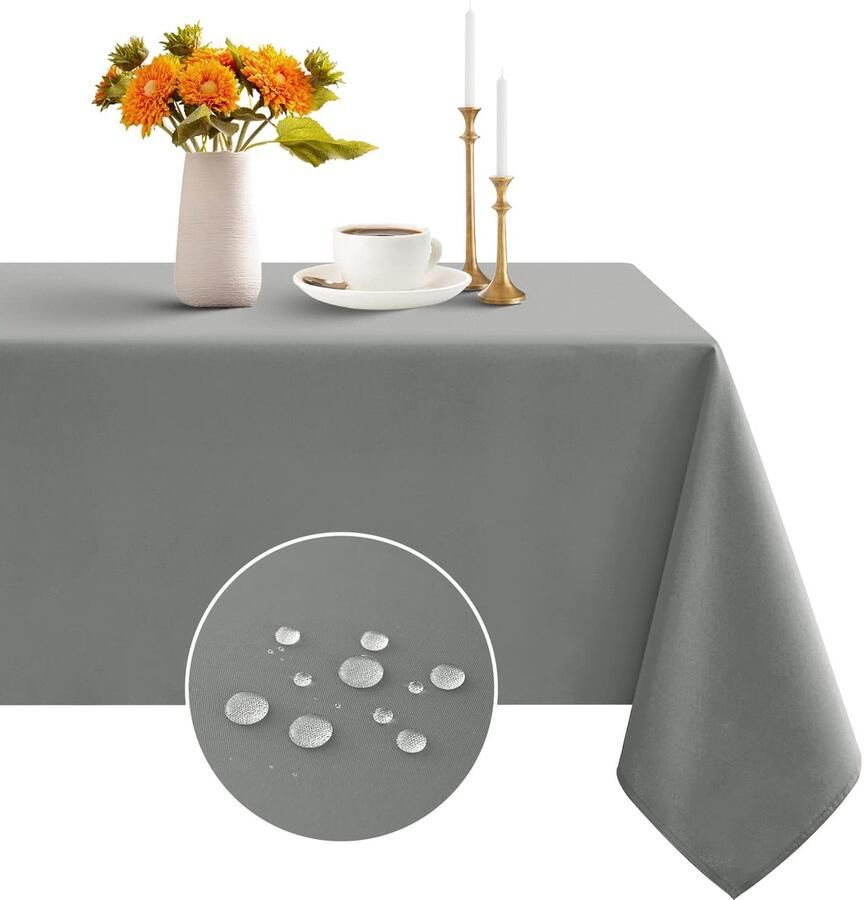 Tafelkleden van gerecycled polyester waterafstotend en vuilafstotend kleuren