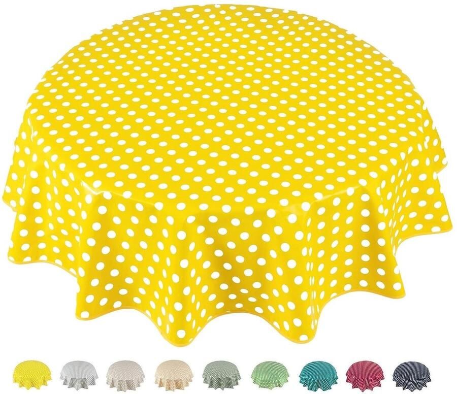 Tafelkleden van tafelzeil onderhoudsvriendelijk rond 140 cm