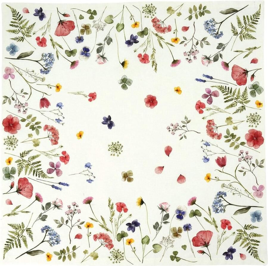 Tafelkleed 100% katoen wasbaar 85 x 85 cm