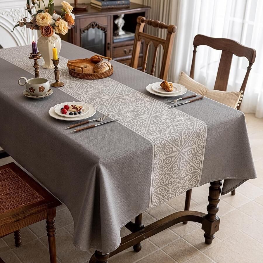 Tafelkleed 100 x 140 cm natuurlijk gevoel geschikt voor binnen en buiten