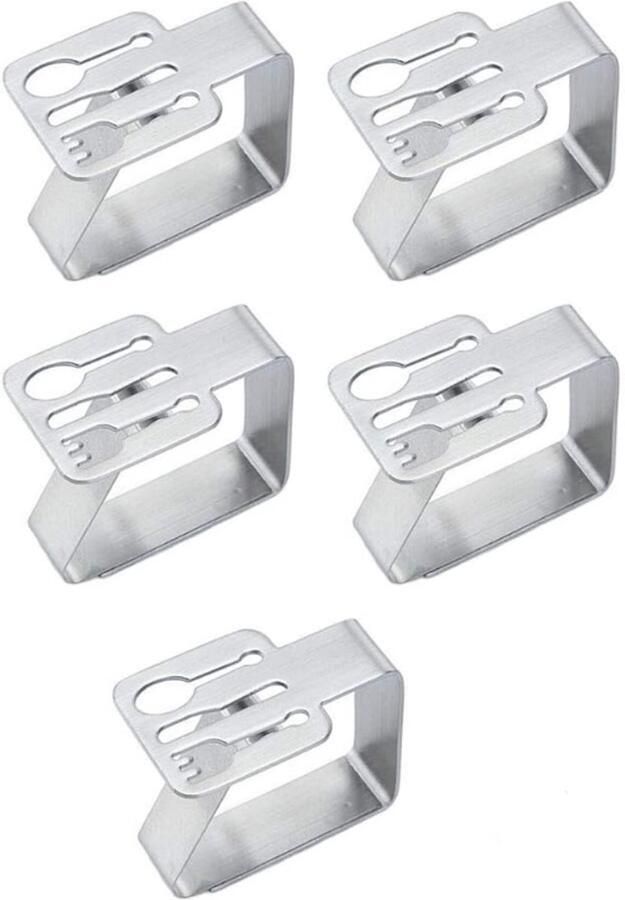 Tafelkleed Clips 5 Stuks Tafelkleed klemmen RVS Tafelkleed vastzetten Tafelkleedklemmen Tafelkleedclip Tafelzeilklemmen Tuinartikelen Picknicktafels Tafelkleen Op Zijn Plaats Houden