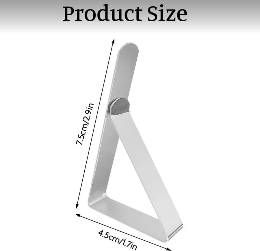 Tafelkleed Clips RVS Tafelhoes Klemmen Set van 8