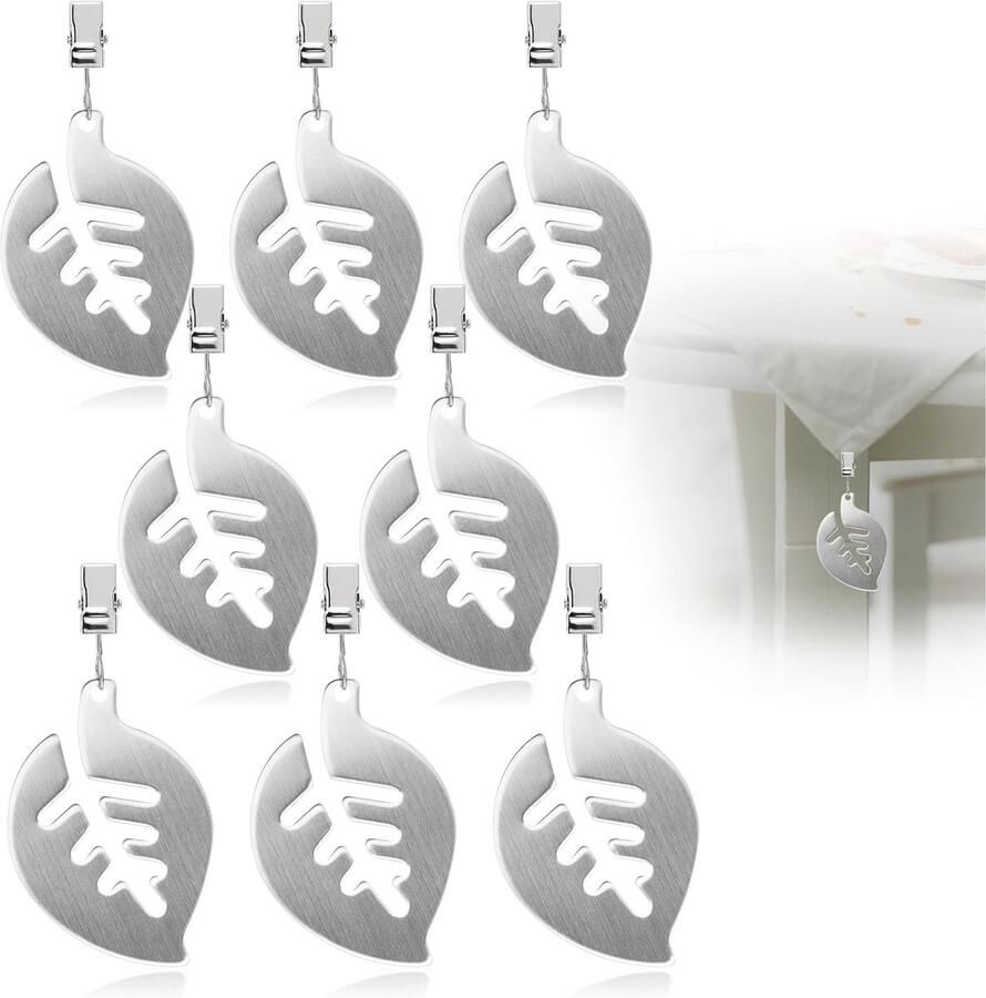 Tafelkleed Clips Tafelkleedhangers verzwaard -8stuks Tafelkleedhangers verzwaard Tafelkleed Gewichten SetTafelkleed gewichtjes