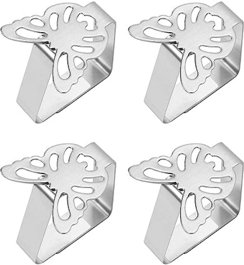 Tafelkleed Clips voor Dikke Tafels Roestvrij Stalen Klemmen voor Buiten en Binnen