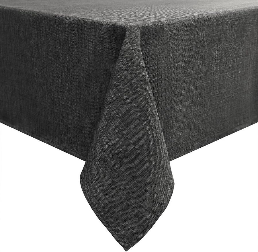 Tafelkleed donkergrijs afwasbaar en waterafstotend 100 x 140 cm