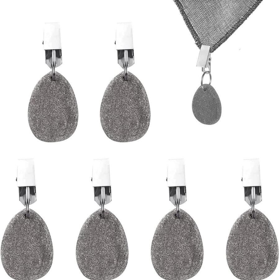 Tafelkleed gewichtjes voor buiten Tafelkleed gewichtjes Tafelkleedgewichtjes Tafelkleed hangers Tafelkleedhangers verzwaard 6 stuks Must have voor uw tafelkleed!