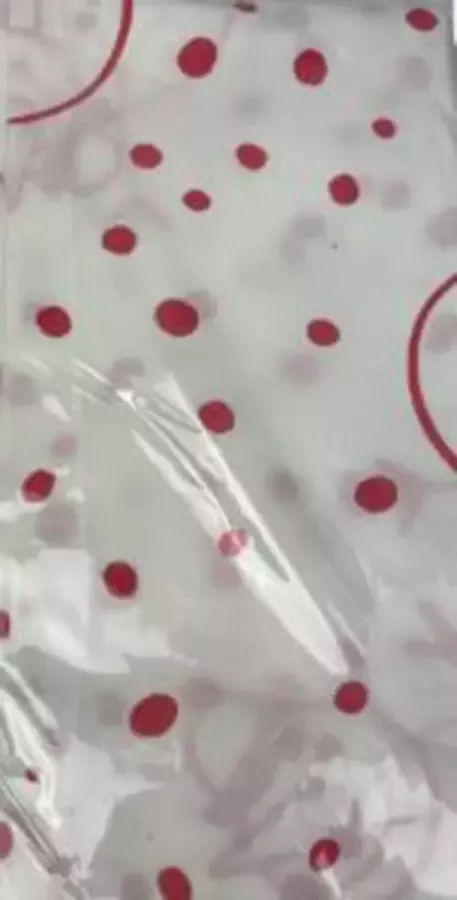 Tafelkleed Kerst Sneeuwpop Stippen Rood Wit Zacht Luxe Papier 200 x 140 cm