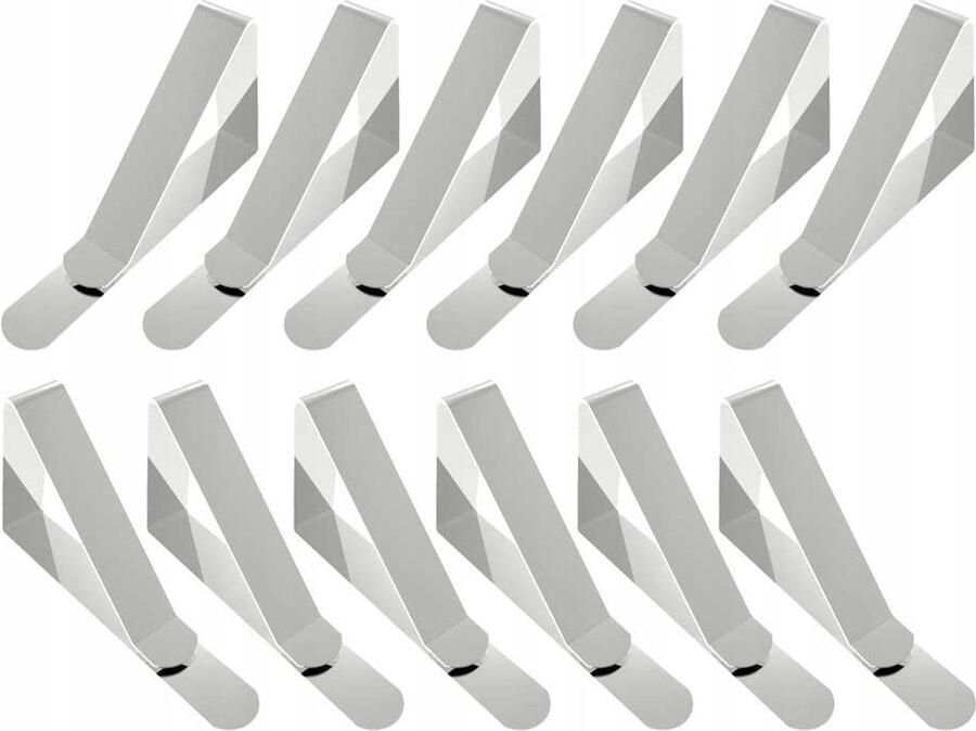 Tafelkleed klemmen RVS Tafelkleedklemmen Stevige klemmen voor tafelkleed Vastmaken van tafelkleed Tuinartikelen Tafelkleed vastzetten 12 stuks