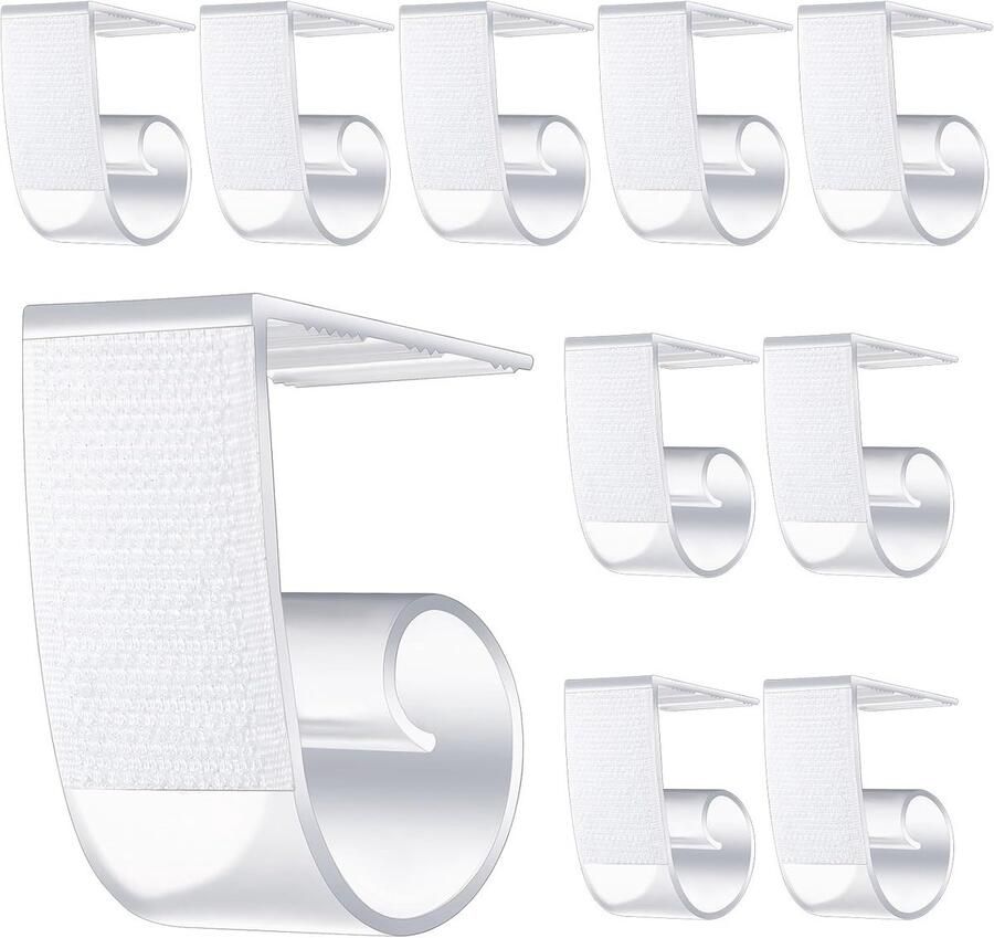 Allecto Plus 10 stuks tafelkleedklemmen Kunststof klemmen voor tafelkleden Antislip tafelkleedhouders voor tafels en restaurants - Foto 2