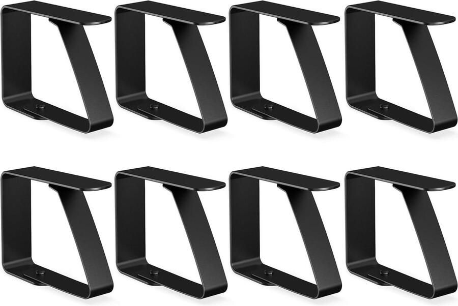 Tafelkleed klemmen van roestvrij staal 8 stuks zwart Voor binnen en buiten Gemakkelijk te wassen tafelkleedhouders Geschikt voor verschillende tafels Tafelkleed klemmen