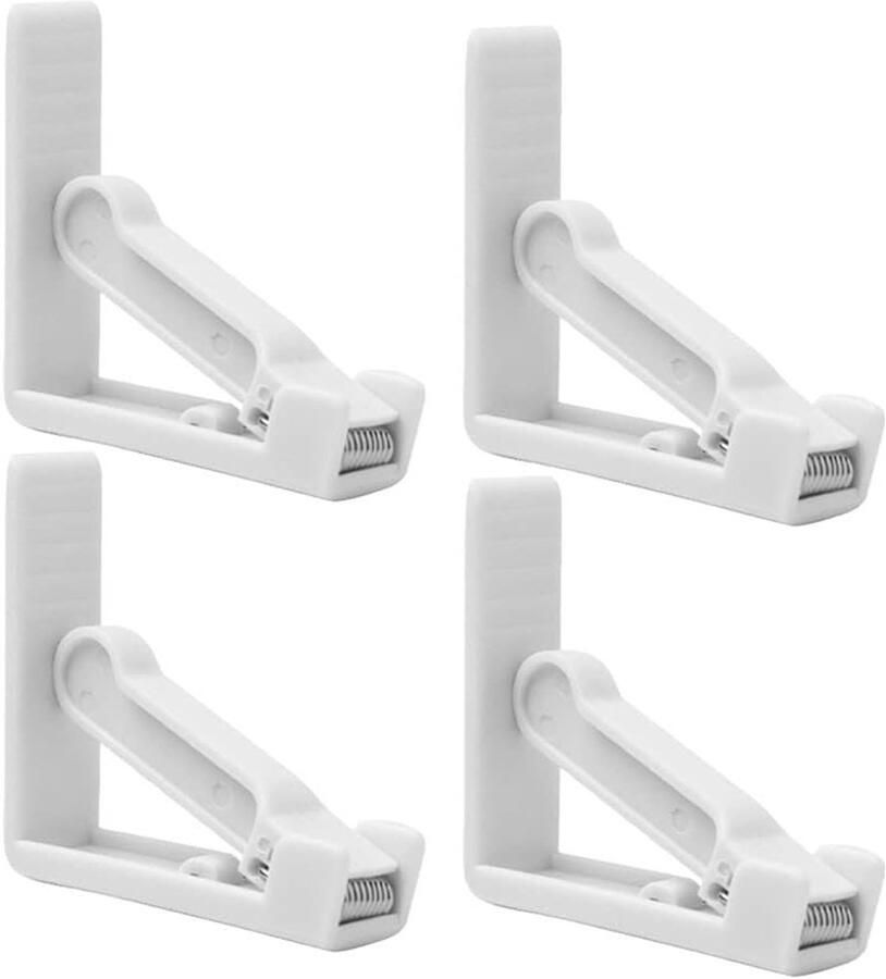 Tafelkleed klemmen voor tafels-Set van 20 wit kunststof-Tafelklem Tafelkleedhouder -RVS metaal -Tafellakenklemmen