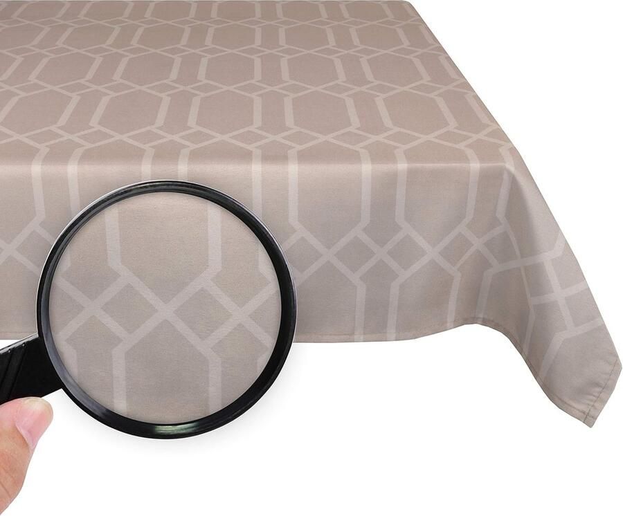 Tafelkleed met Teflon coating afwasbaar en vuilafstotend 1 stuk beige 140 x 180 cm