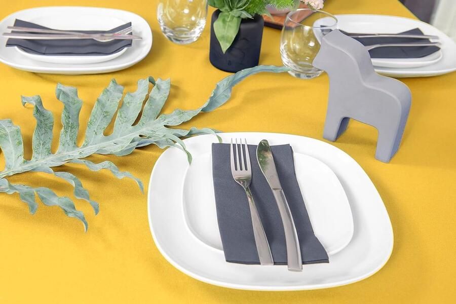 Tafelkleed tafelloper geel 140 x 300 cm