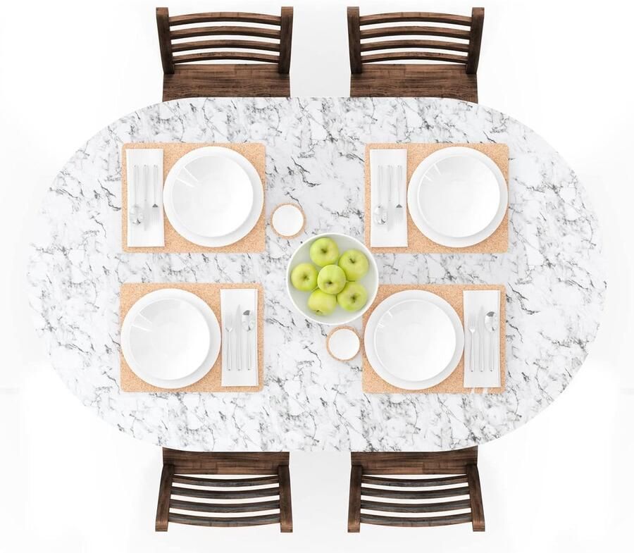 Tafelkleed van PVC Waterdicht en Duurzaam Geschikt voor Langwerpige Tafels 1 stuk