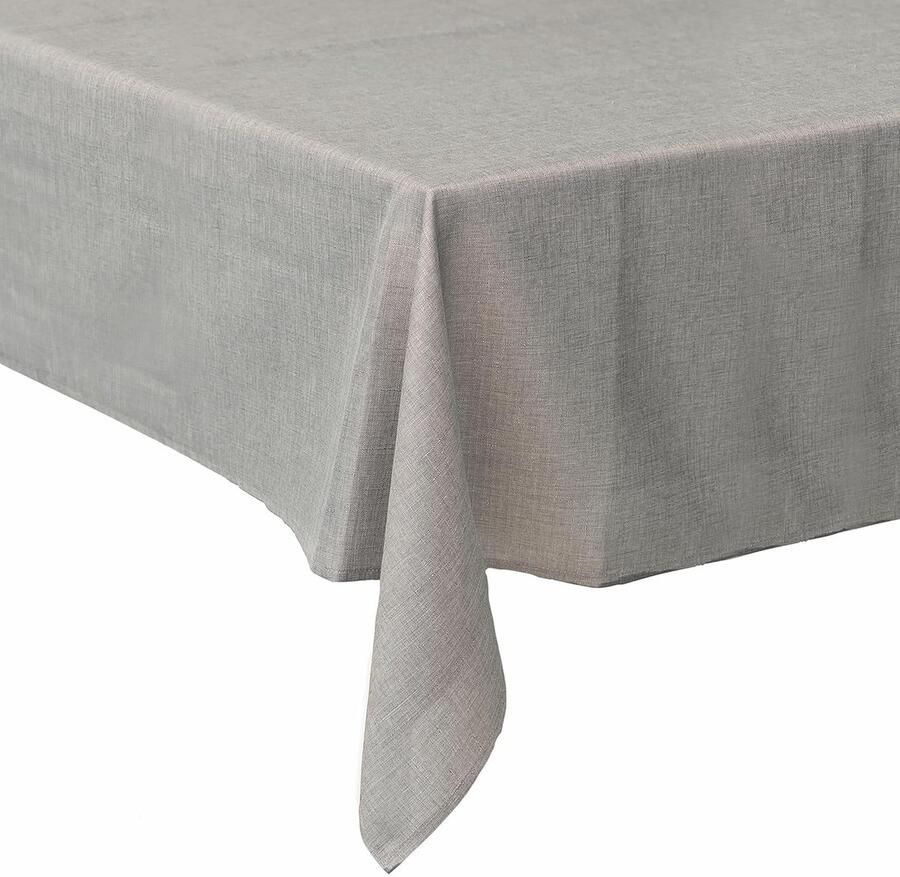 Tafelkleed waterdicht en vuilafstotend 1 stuk grijs polyester 140 x 300 cm