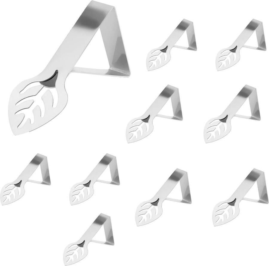 Tafelkleedclips 10 stuks tafelkleedclips roestvrijstalen tafelkleedclip tafelkleedclips voor dikke tafels tuintafel restaurant familie eettafel buitentafelkleed