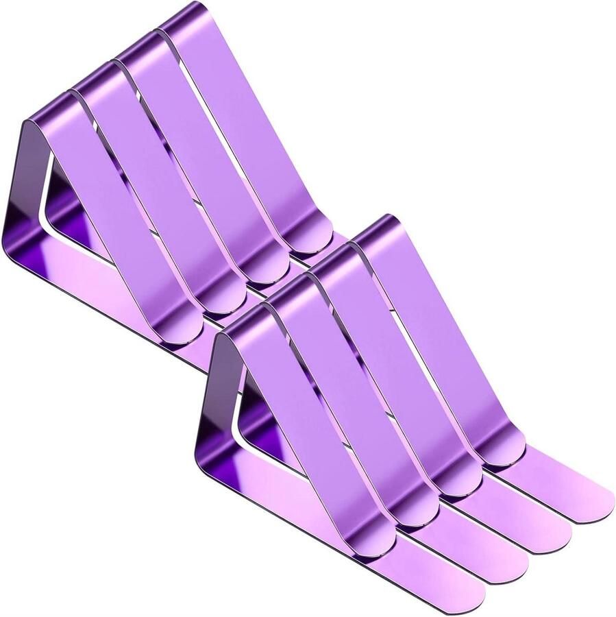 Tafelkleedclips roestvrij staal picknick feest 8 stuks paars tafelklemmen tafelkleedhouders buiten bruiloft keuken