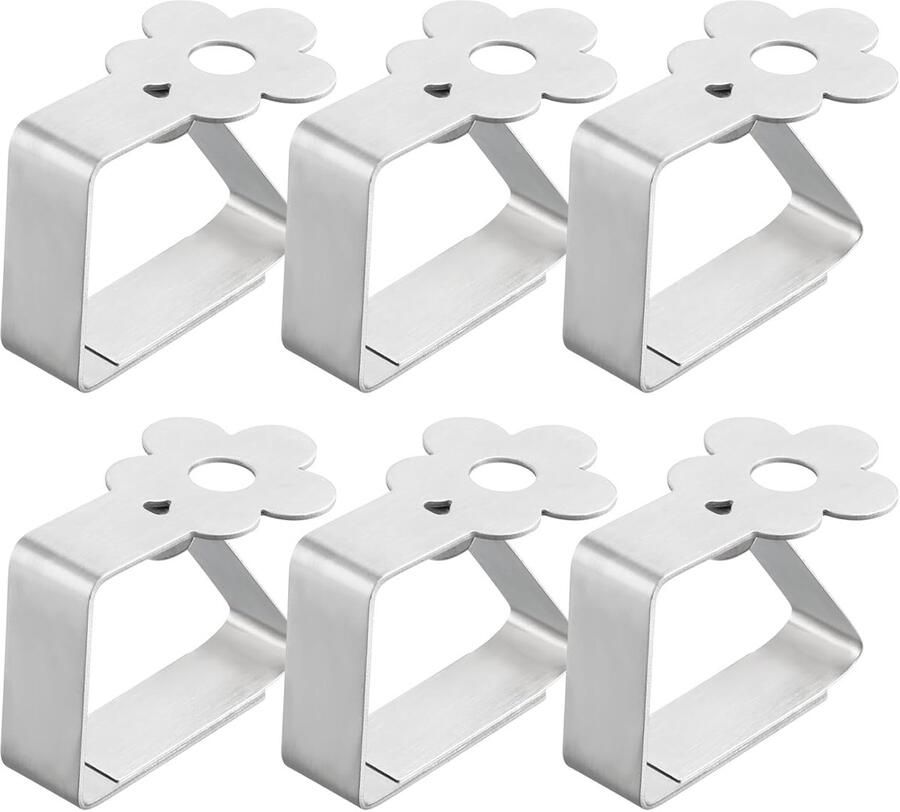 Tafelkleedclips Roestvrij staal Set van 4