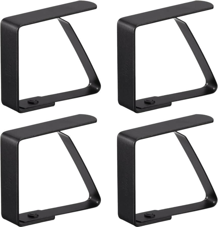 Tafelkleedclips Set van 8 roestvrijstalen tafelkleed-antislipclips (5X4CM x 8 stuks) zwart