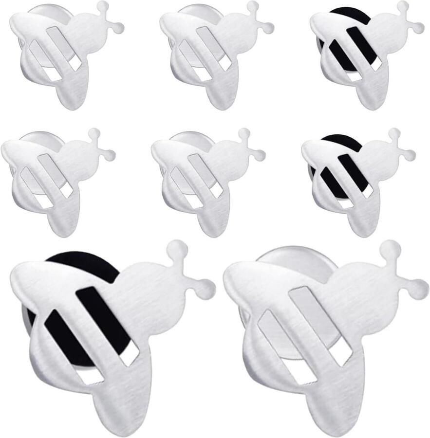 Allecto plus Tafelkleedgewichten voor buiten 8 stuks Magnetisch Bijenvorm Extra zwaar Tuinfeesten Outdoor 8 magneten