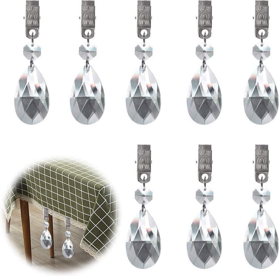 Tafelkleedgewichten 8 Stuks Tafelkleed Gewichtjes Tuin Tafelzeil Tafelkleed Gewichtjes Kogels Tafelkleedverzwaarders Tafelkleedhangers Verzwaard Metalen Clip Voor Picknicktafels Tafelkleen Op Zijn Plaats Houden