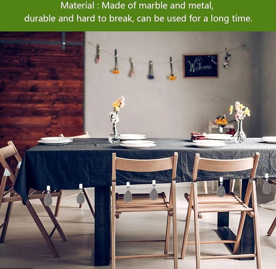 Tafelkleedgewichten Extra zware marmer Set van 6