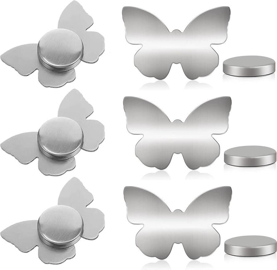 Tafelkleedgewichten Magneet Vlinder Natuurlijk Ontwerp 6 Stuks Natuursteen