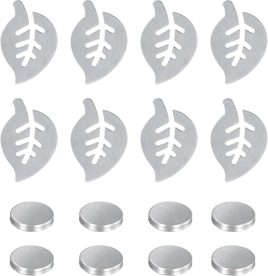 Tafelkleedgewichten Magnetische roestvrijstalen klemmen 8 stuks bladpatroon