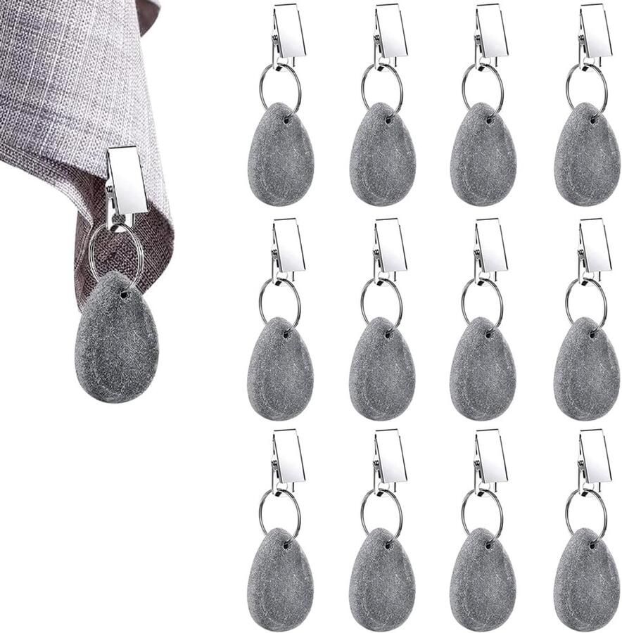 Tafelkleedgewichten Voor Buiten 12 Stuks Natuursteen