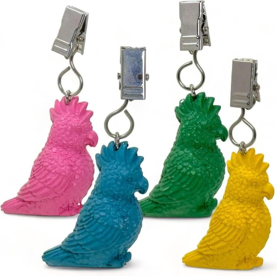 Tafelkleedgewichten set van 4 Weerbestendig Voor binnen en buiten Kunststeengewichten Gedekte tuintafel Kakadu