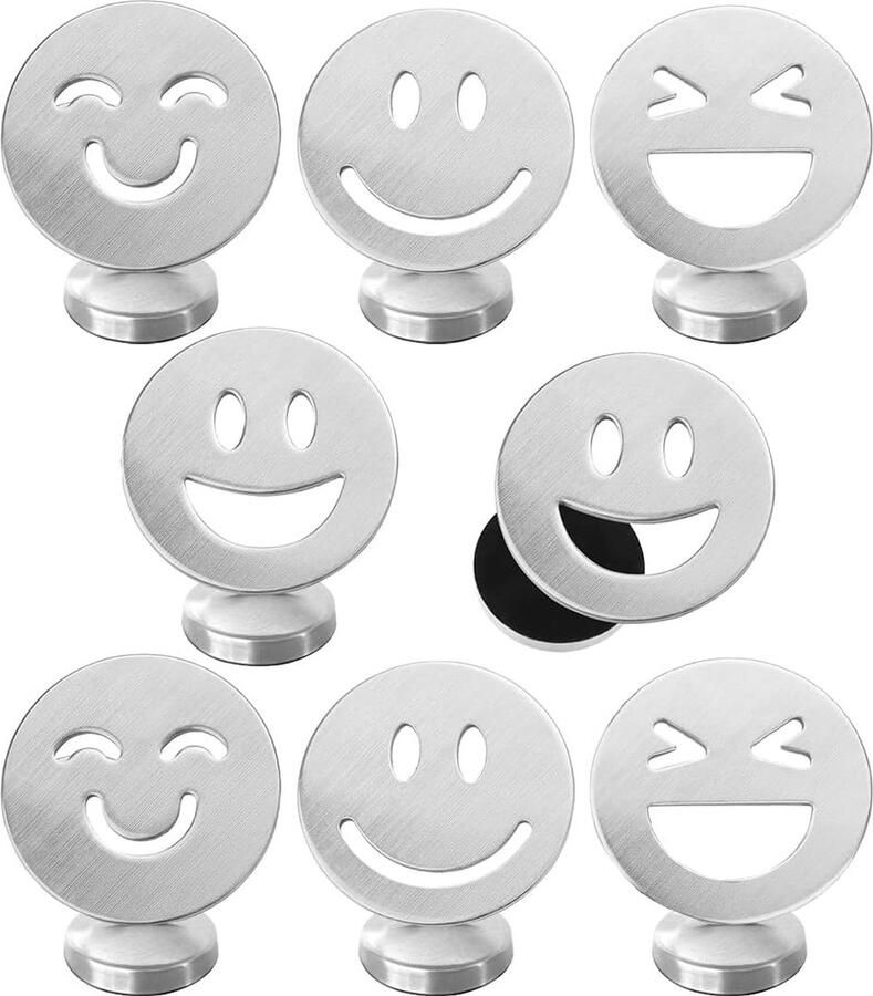 Tafelkleedgewichten Roestvrij staal geschikt voor buitengebruik 8 stuks Smiley ontwerp