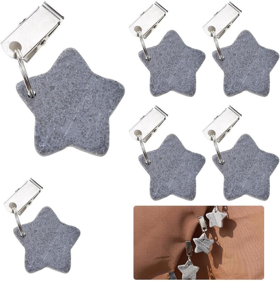 Tafelkleedgewichten Set van 6 Marmer Stervormig