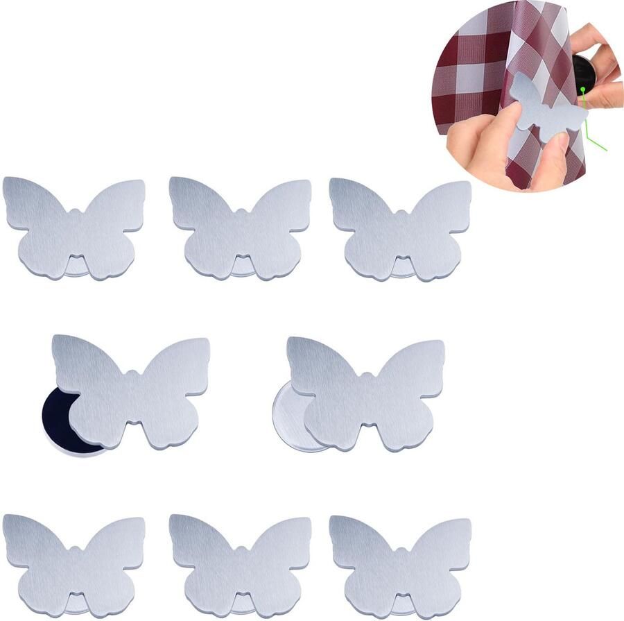 Tafelkleedgewichten -Tafelkleedhangers verzwaard -- Tafelkleed gewichtjes voor buiten Tafelkleed hangers Tafelkleedgewichtjes Tafelkleed Gewichten Zwaar Buiten Tafelkleed gewichtjes 8 Stuks Vlindervorm