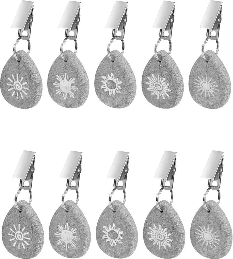 Tafelkleedgewichten voor buiten 10 stuks tafelkleedhouders van natuursteen tafelkleedgewichten zware tafelkleedklemmen buiten voor feest kamperen bruiloft tuin picknick
