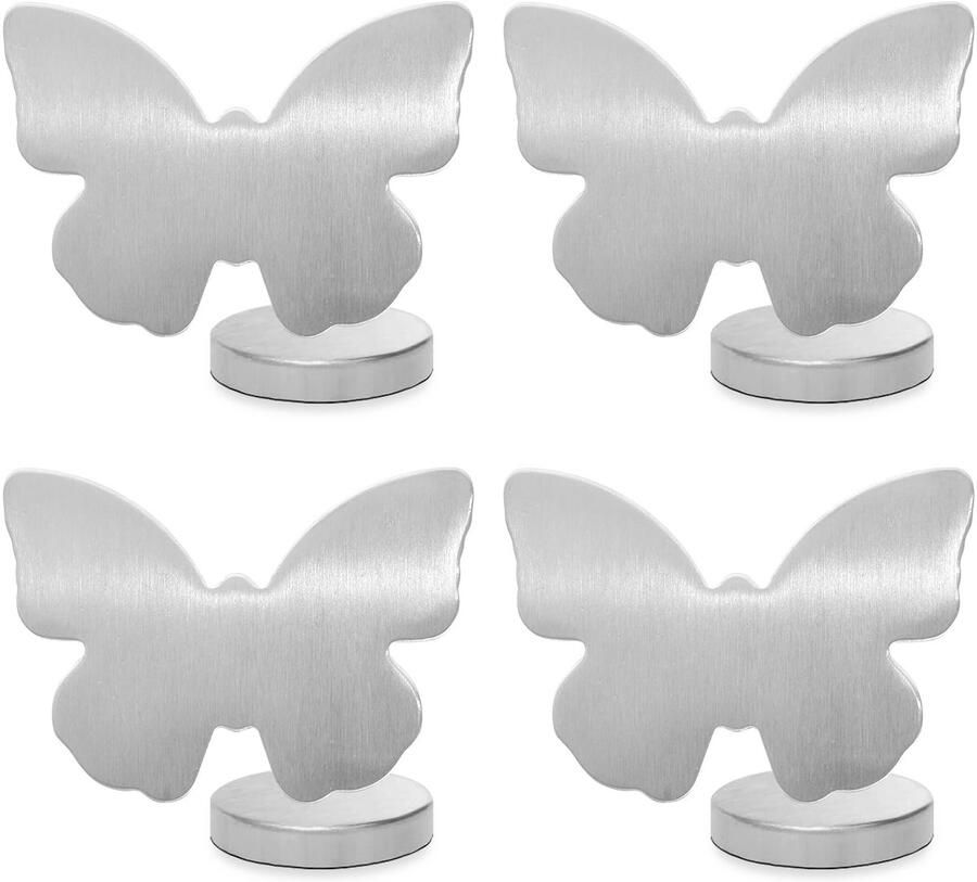 Tafelkleedgewichten voor buiten 4 roestvrijstalen tafelkleedgewichten magnetische tafelkleedgewichten tafelkleedgewicht voor gordijnen buitentuin (vlinder)