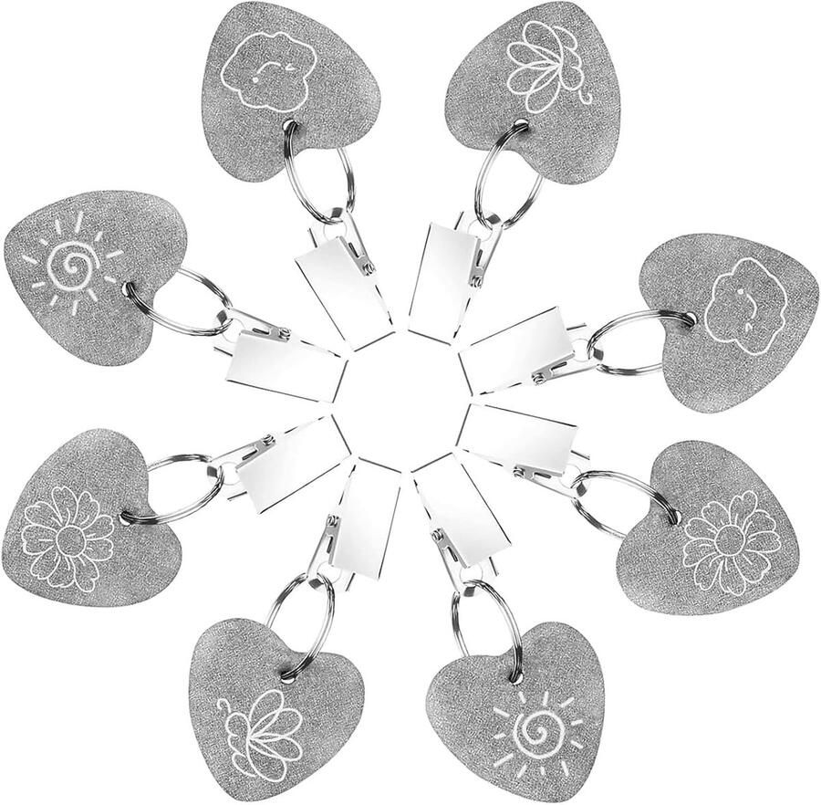 Tafelkleedgewichten voor buiten 8 stuks marmer look sterkte en stijl