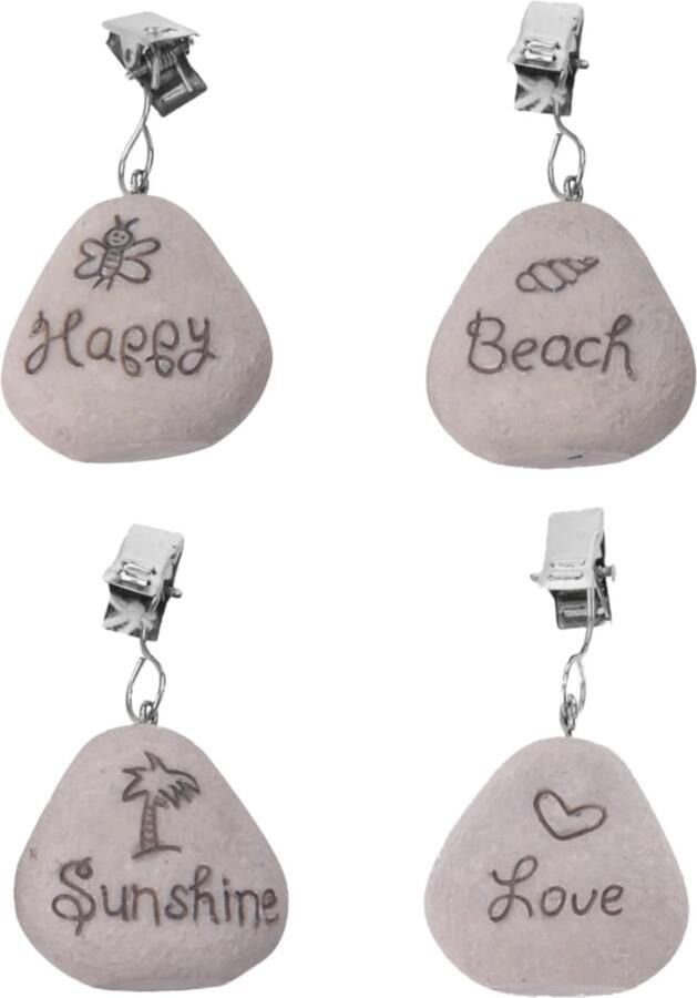 Tafelkleedgewichten weerbestendig set van 4 met clip