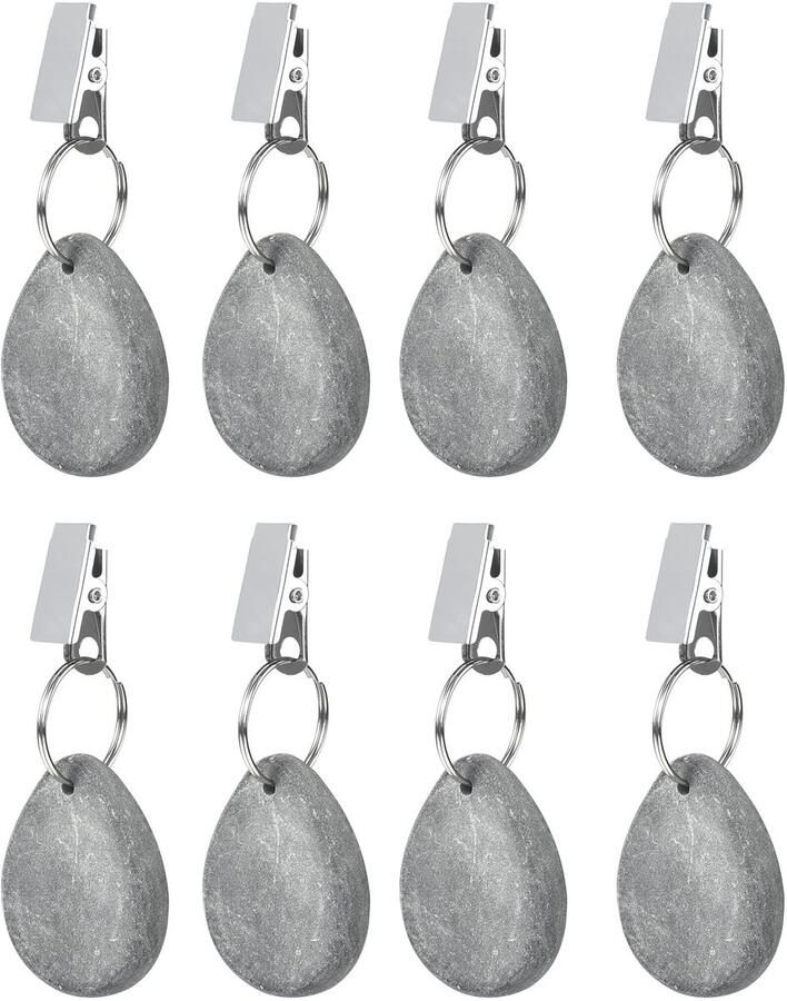 Tafelkleedgewichtenset 8 stuks tafelkleedgewichten met clips tafelkleedgewichten van natuursteen tafelkleedgewichten zwaar voor familiefeest kamperen bruiloft tuin picknick