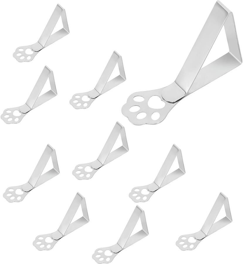 Tafelkleedhouder voor dikke tafelbladen 10 stuks roestvrijstalen tafelkleedclips duurzame kattenklauw tafelklem voor tuintafel restaurant familie eettafel outdoor campingtafel