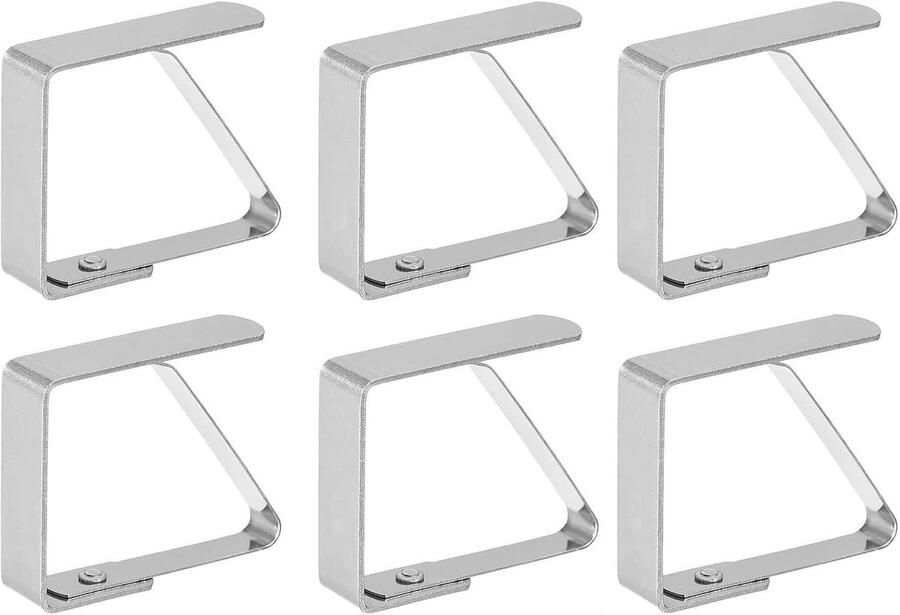 Tafelkleedklem roestvrij staal 4 stuks zilver