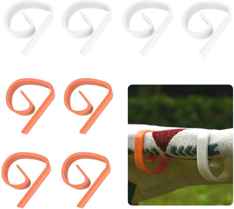 Tafelkleedklem sterke grip set van 8 tweekleurig