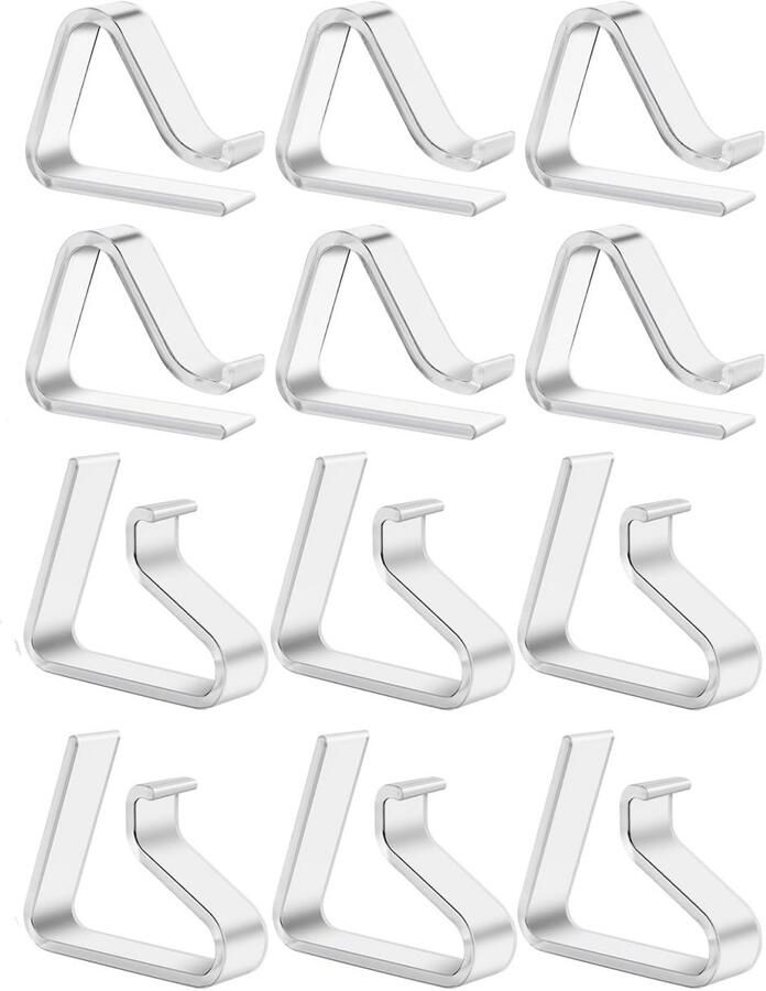 Tafelkleedklem Transparant tafelkleed Klem Tafelkleedhouder Beugelklem Tafelkleedklem voor buiten 12 stuks