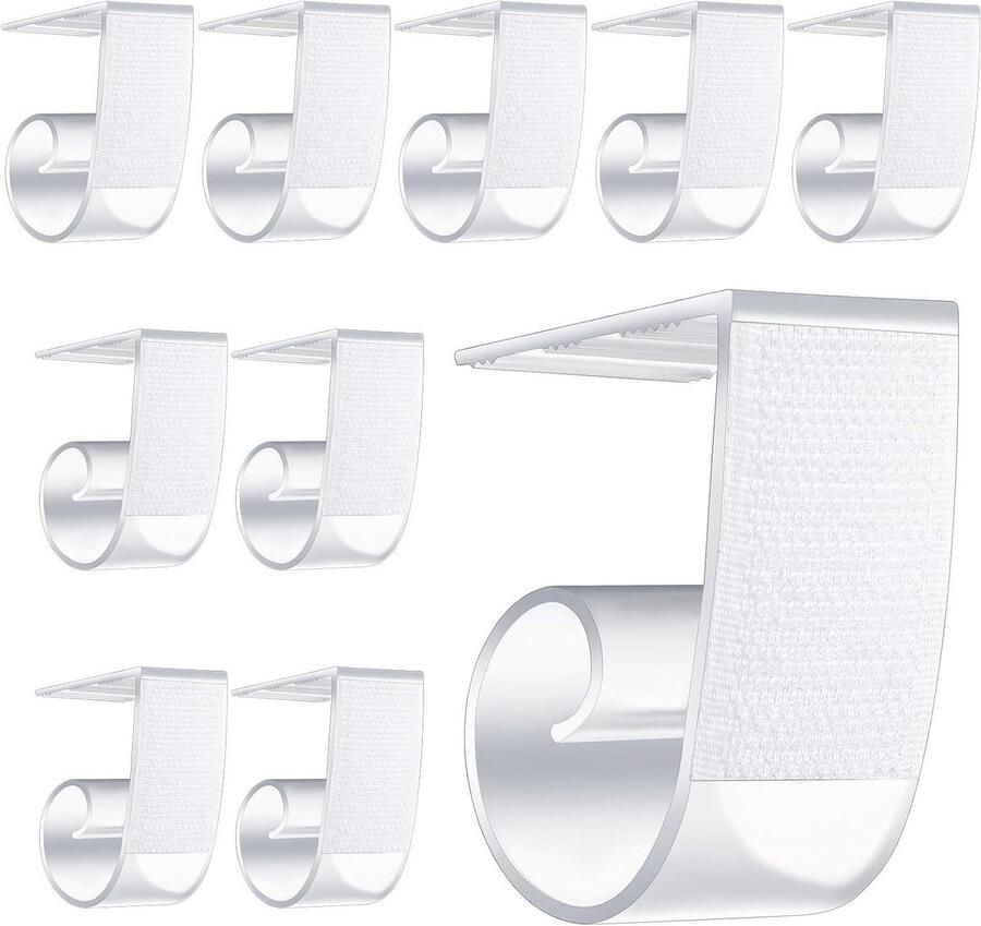 Allecto Plus 10 stuks tafelkleedklemmen Kunststof klemmen voor tafelkleden Antislip tafelkleedhouders voor tafels en restaurants