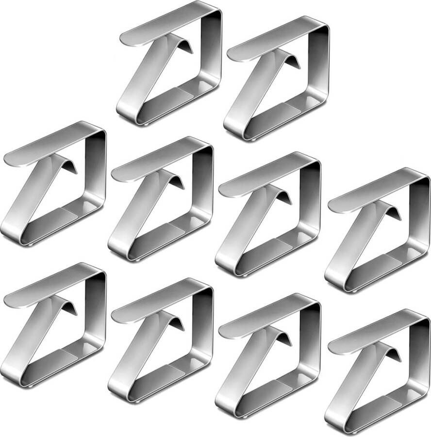 Tafelkleedklemmen 10 stuks tafelkleedklemmen van roestvrij staal tafelkleedklemmen tafelkleedhouders tafelkleedclips voor restaurant feesten picknicks buffetten