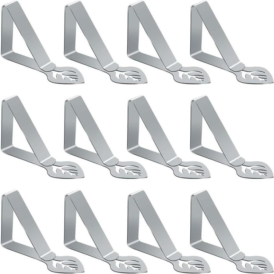 Tafelkleedklemmen 12 stuks roestvrij staal voor thuis feesten picknick restaurant bruiloften buffetten diners