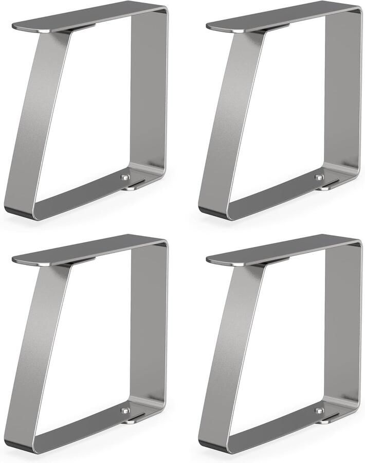 Tafelkleedklemmen 4 stuks Zilverkleurig 7 cm