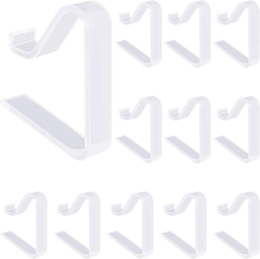 Tafelkleedklemmen Duurzaam en Onopvallend Set van 12 Transparant