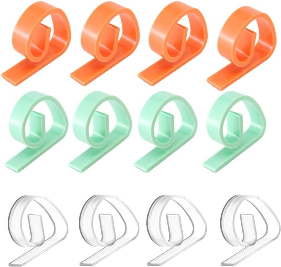 Tafelkleedklemmen kunststof clips voor buiten 12 stuks transparant