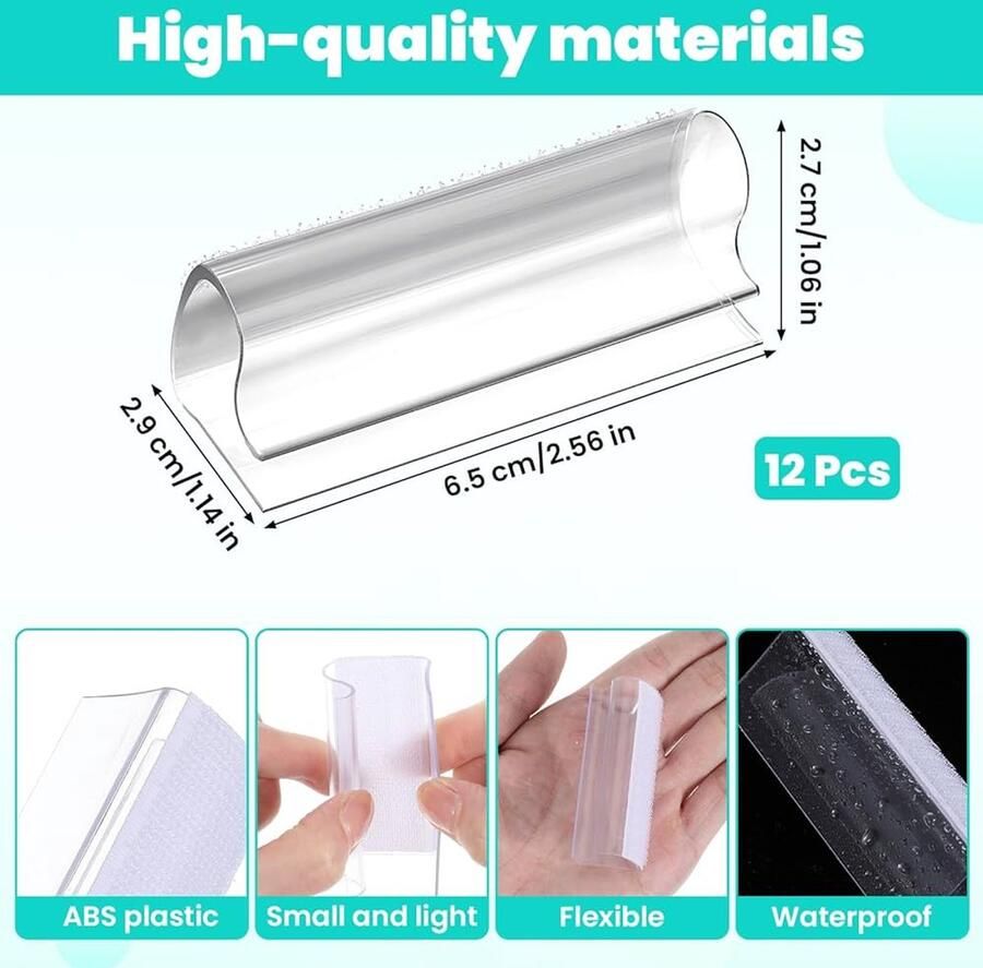 Tafelkleedklemmen kunststof set van 12